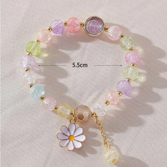⚠️Clearance Colorful Flower Charm Beaded Bracelet - Picture 3 of 5